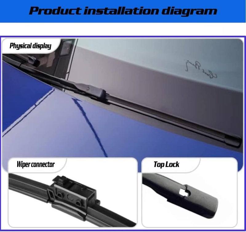 GoKoHe Windshield Wiper Blades For Mercedes-Benz GLA-CLASS X156 GLA250 GLA45AMG 2016-2018 A-Class W176 2016-2018 CLA-Class 2016-2019 Front Windscreen Wiper - Image 3
